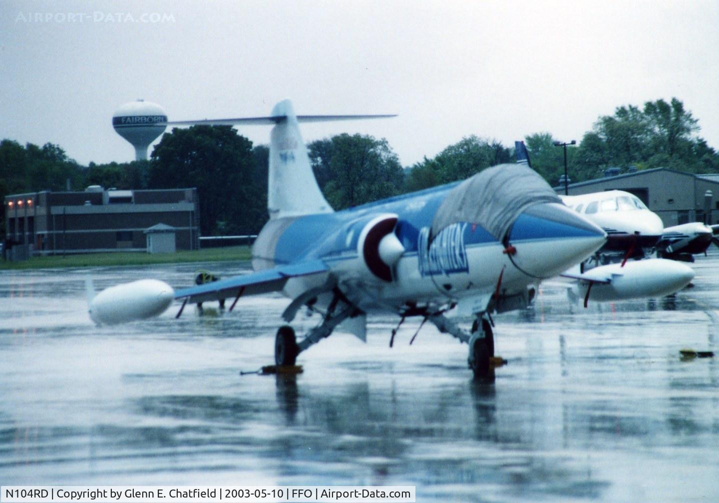 N104RD, 1963 Lockheed CF-104G C/N 104850, At the 100th Anniversary of Flight celebration, heavy down-pour cancelled the show