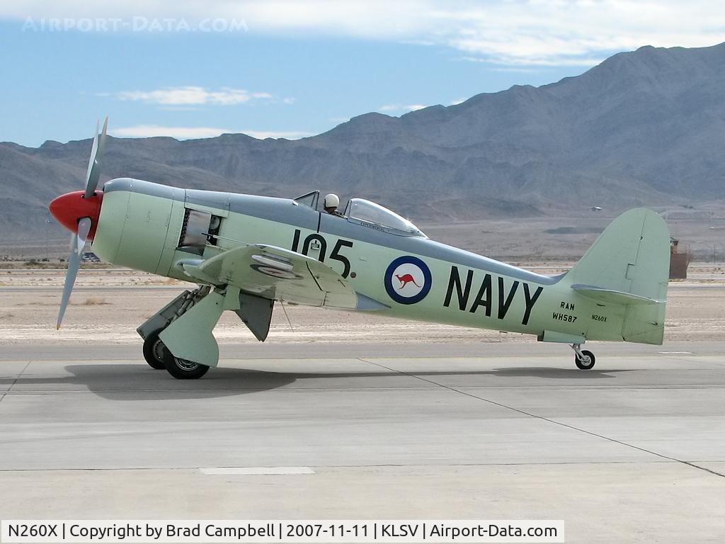 N260X, 1951 Hawker Sea Fury FB11 C/N 41H/636334, Getchell Aircraft - San Jose, California / 1951 Hawker Mk II Sea Fury