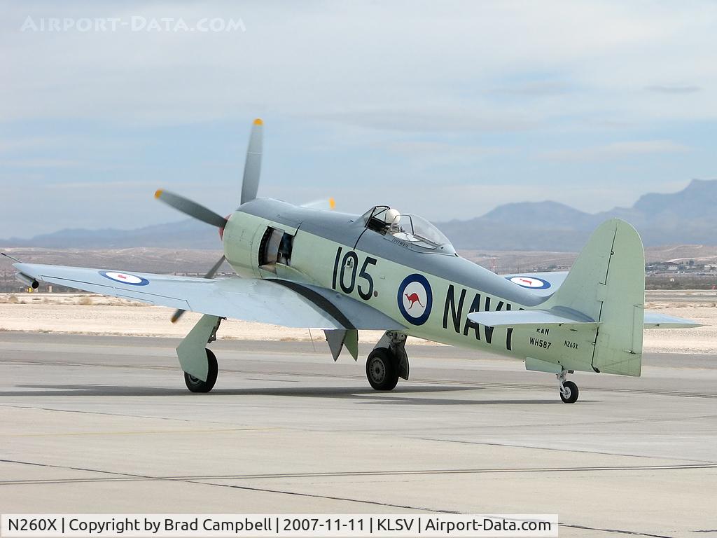 N260X, 1951 Hawker Sea Fury FB11 C/N 41H/636334, Getchell Aircraft - San Jose, California / 1951 Hawker Mk II Sea Fury