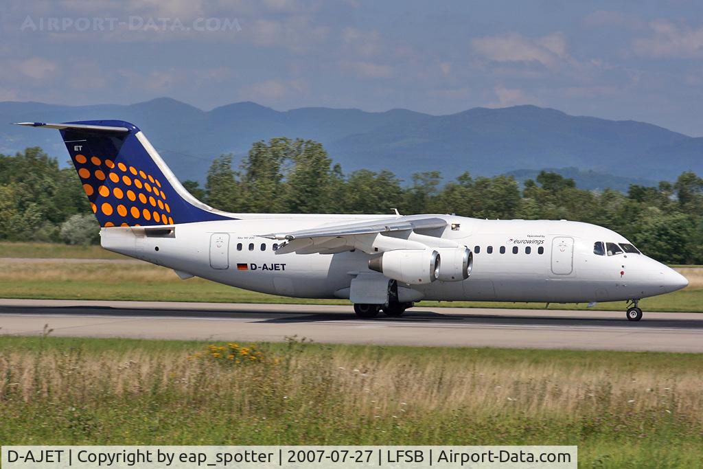 D-AJET, 1991 British Aerospace BAe.146-200 C/N E2201, arriving from FRA