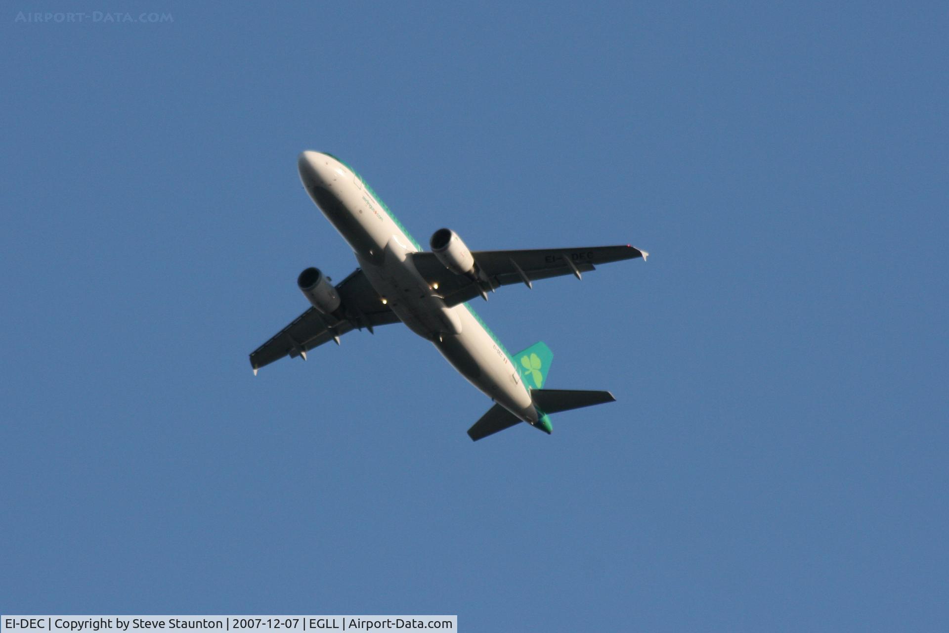 EI-DEC, 2004 Airbus A320-214 C/N 2217, Taken at Heathrow Airport 07 December 2007