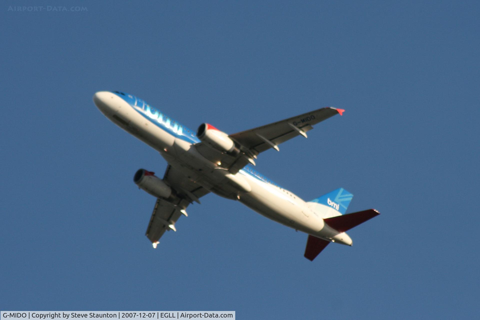 G-MIDO, 2002 Airbus A320-232 C/N 1987, Taken at Heathrow Airport 07 December 2007