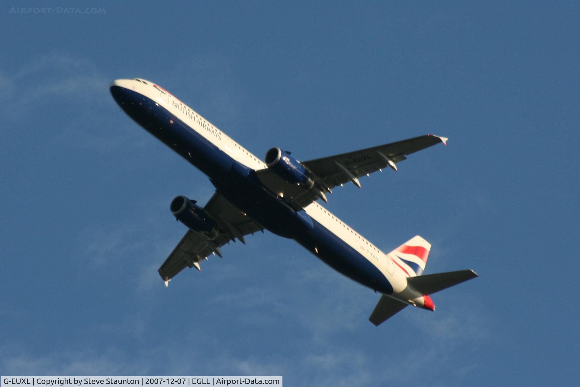 G-EUXL, 2007 Airbus A321-231 C/N 3254, Taken at Heathrow Airport 07 December 2007