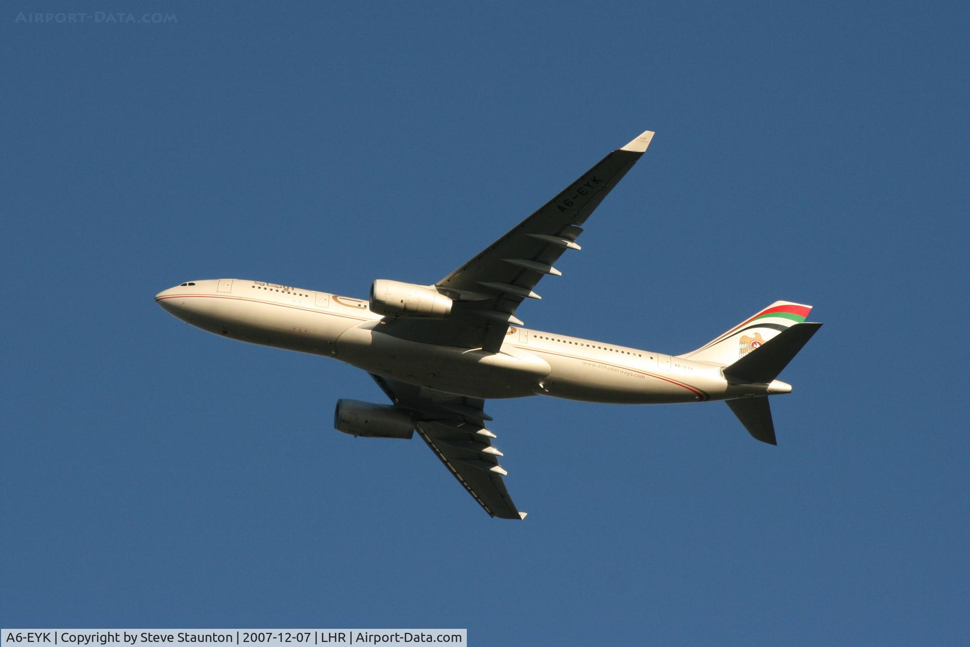 A6-EYK, 2006 Airbus A330-243 C/N 788, Taken at Heathrow Airport 07 December 2007