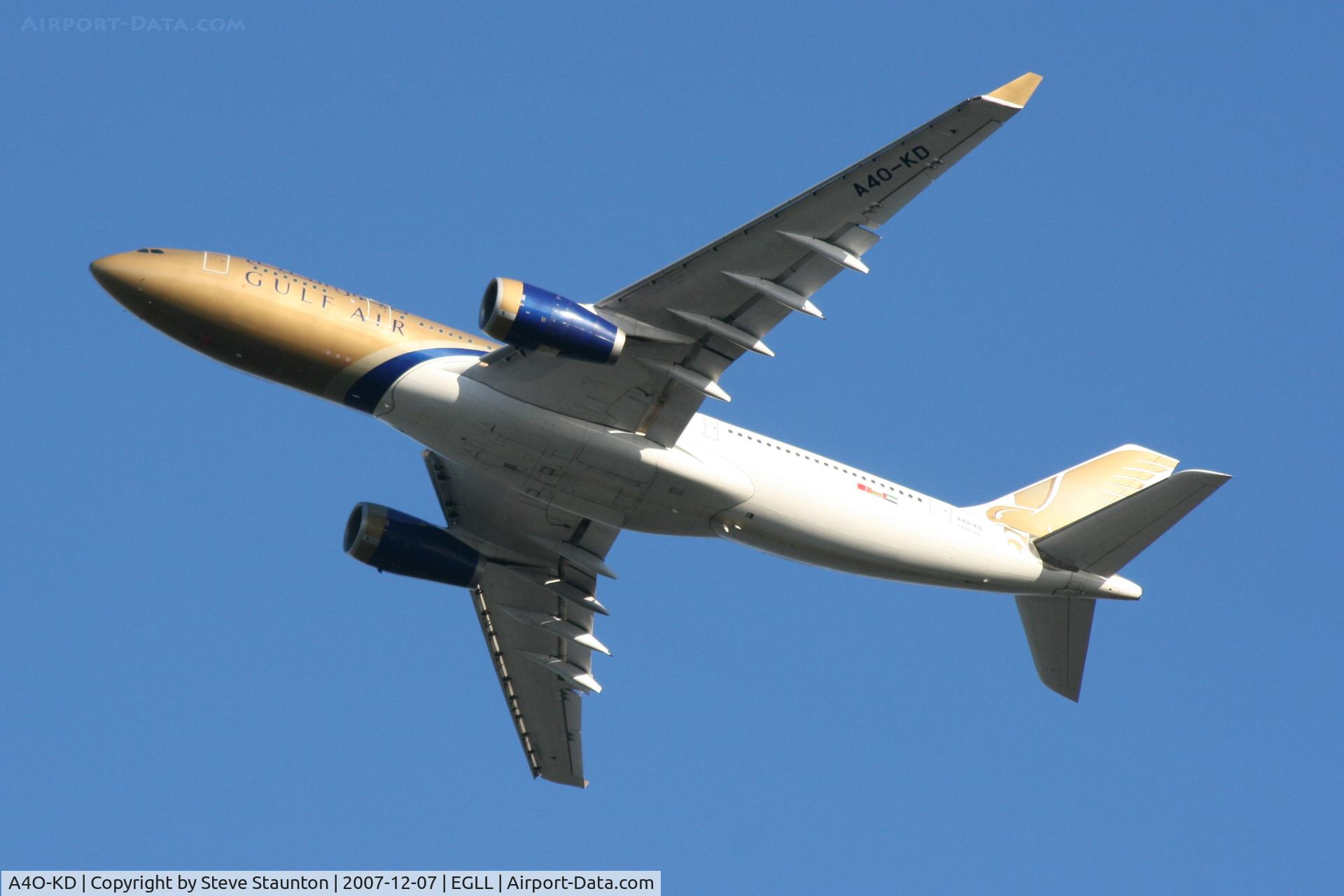 A4O-KD, 1999 Airbus A330-243 C/N 287, Taken at Heathrow Airport 07 December 2007