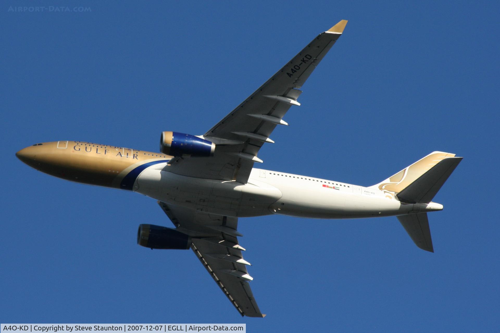 A4O-KD, 1999 Airbus A330-243 C/N 287, Taken at Heathrow Airport 07 December 2007