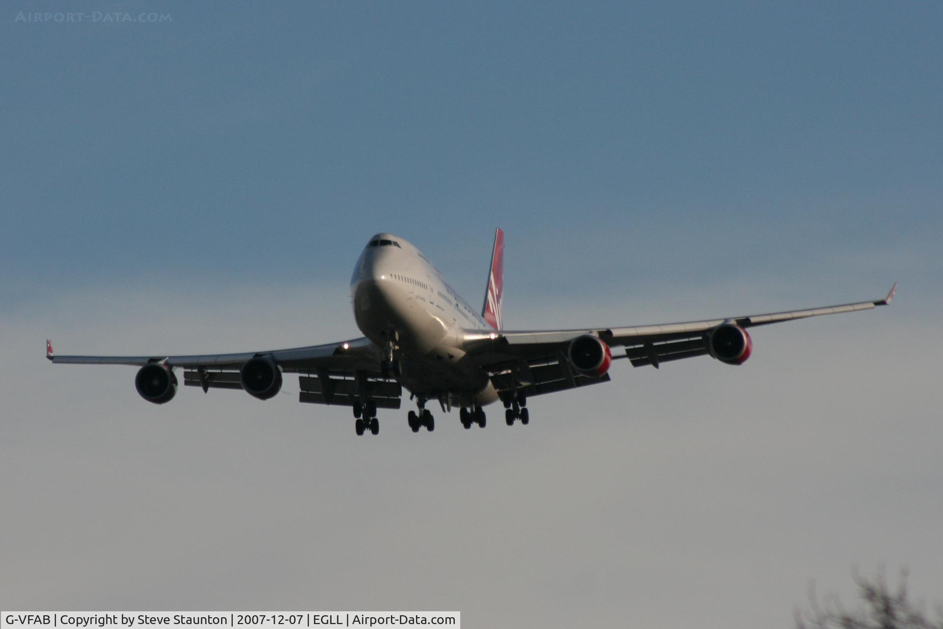 G-VFAB, 1994 Boeing 747-4Q8 C/N 24958, Taken at Heathrow Airport 07 December 2007