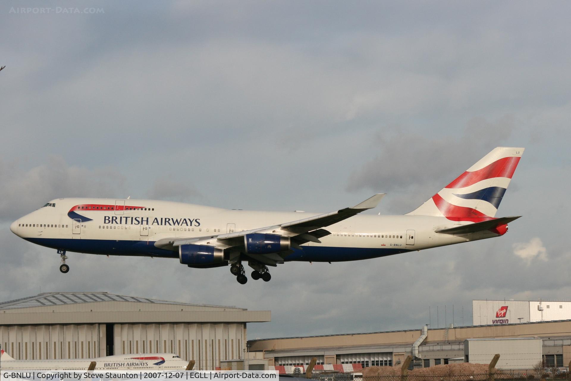 G-BNLU, 1992 Boeing 747-436 C/N 25406, Taken at Heathrow Airport 07 December 2007