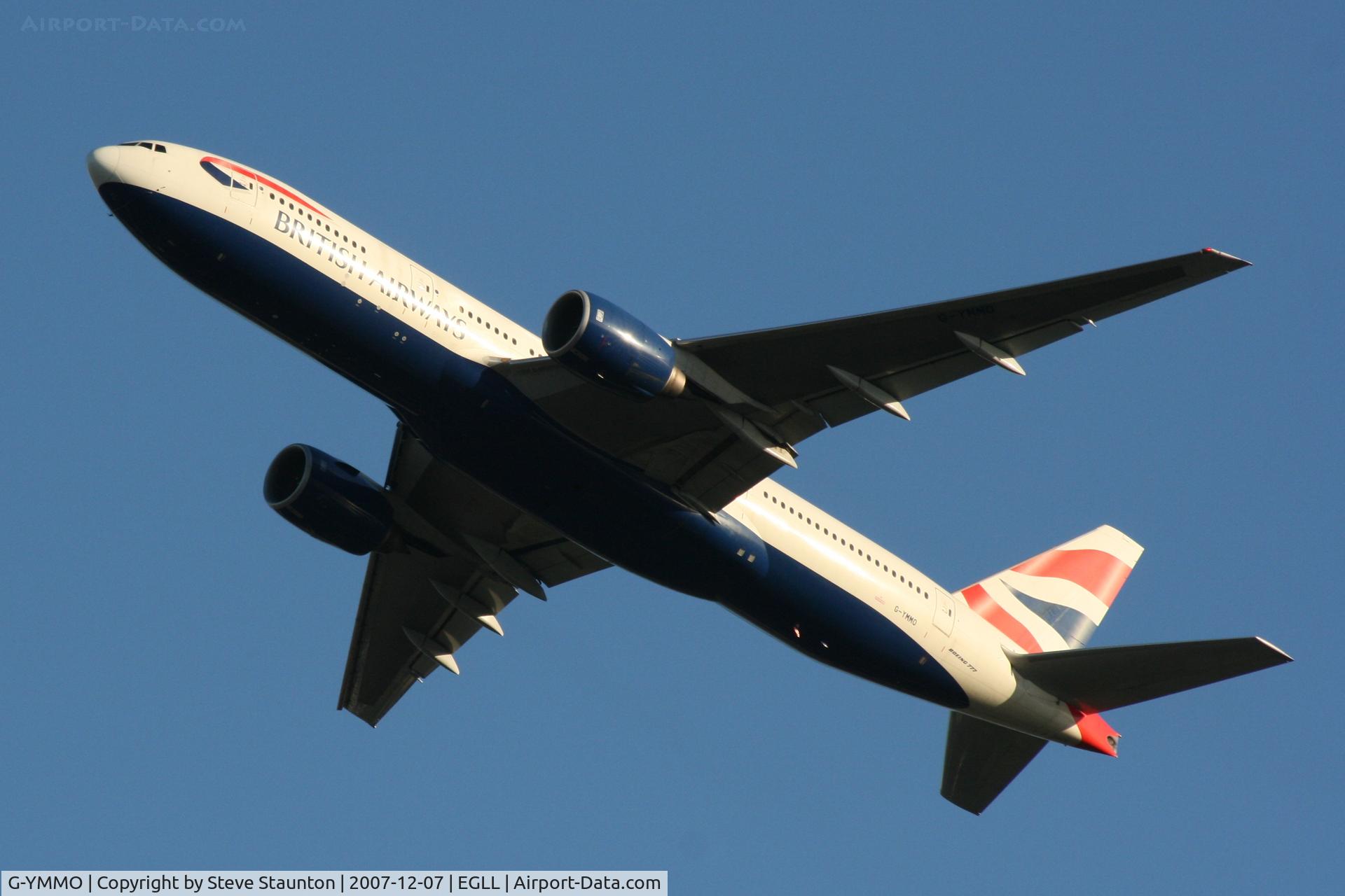 G-YMMO, 2001 Boeing 777-236 C/N 30317, Taken at Heathrow Airport 07 December 2007