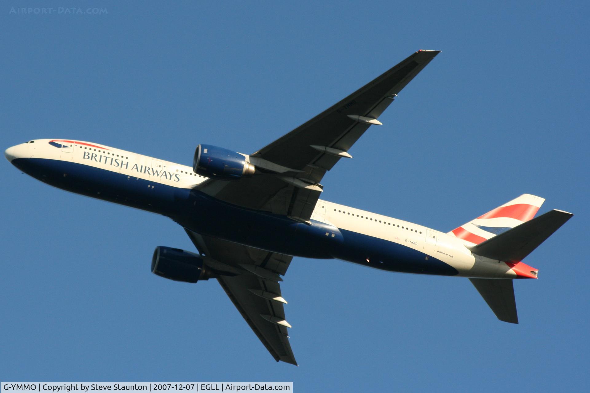 G-YMMO, 2001 Boeing 777-236 C/N 30317, Taken at Heathrow Airport 07 December 2007