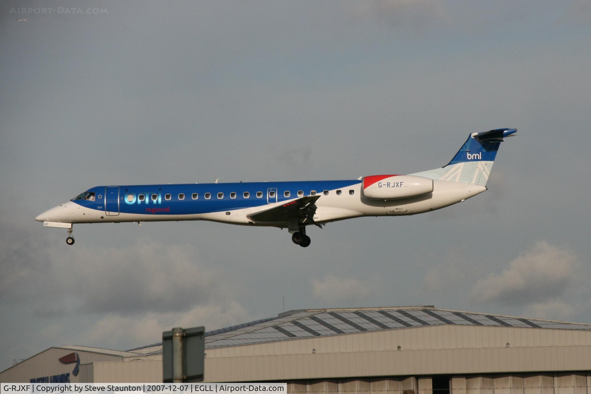 G-RJXF, 2000 Embraer EMB-145EP (ERJ-145EP) C/N 145280, Taken at Heathrow Airport 07 December 2007