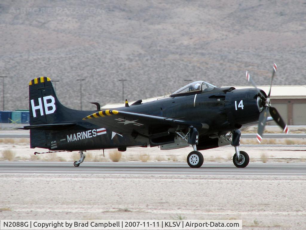 N2088G, 1952 Douglas AD-4N Skyraider C/N 7735, Privately owned - Sugar Hill, Idaho / 1952 Douglas AD-49(A) SkyRaider / 126935 to French AF as No. 56, then to Chad AF, then to civil registry as F-AZFO; airworthy as N2088G owned by Danny Summers.