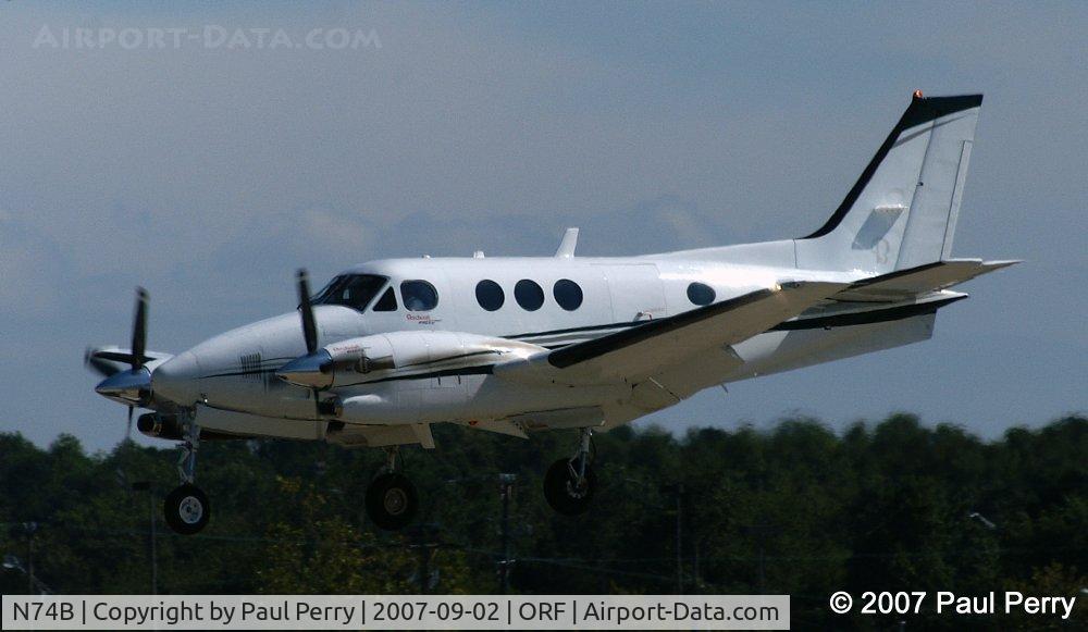 N74B, Raytheon C90GT King Air C/N LJ-1766, Striking twin reaching for the Runway