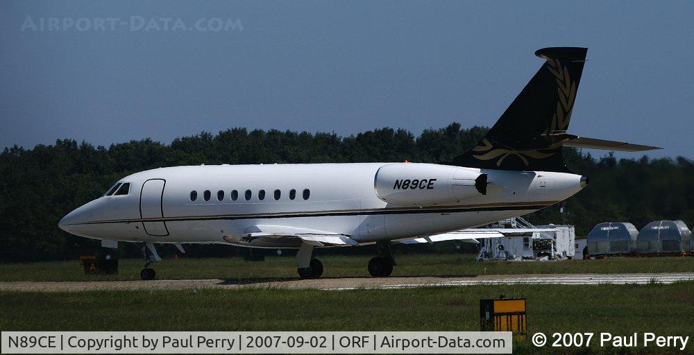 N89CE, 2006 Dassault Falcon 2000EX C/N 81, Interesting logo on the tail of this Falcon