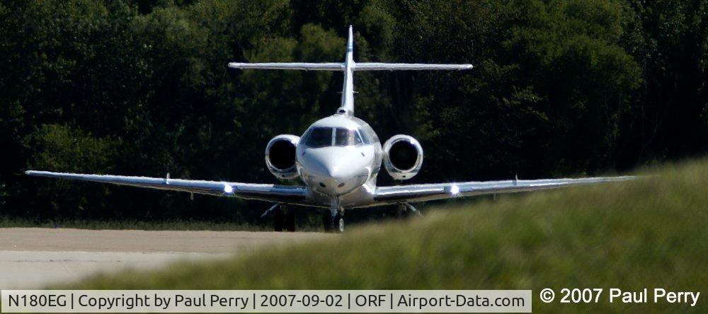 N180EG, British Aerospace BAe.125 Series 800A C/N 258188, Partially obscured by the berm