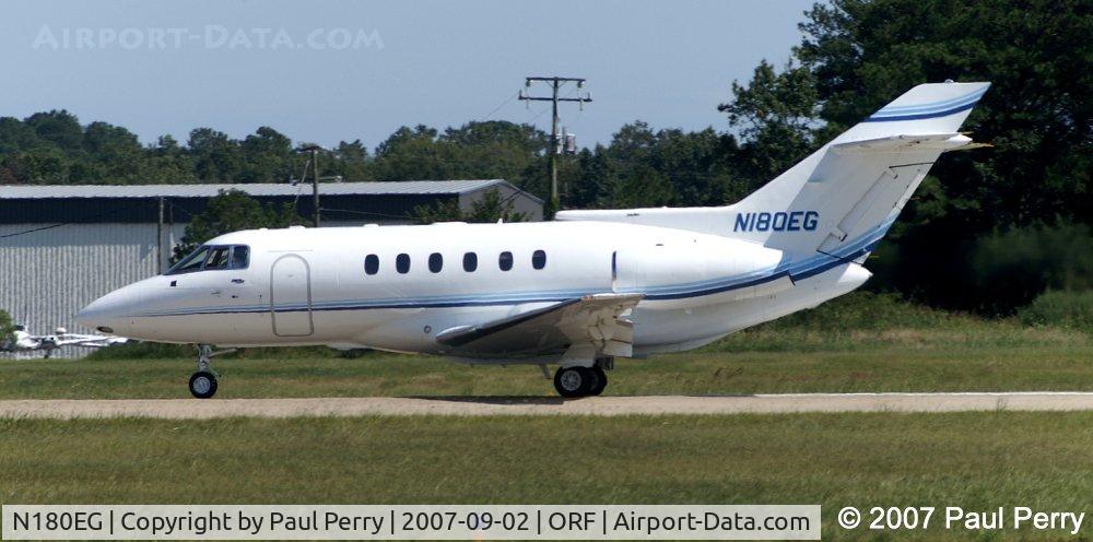 N180EG, British Aerospace BAe.125 Series 800A C/N 258188, Looks very much like another company's 800 series