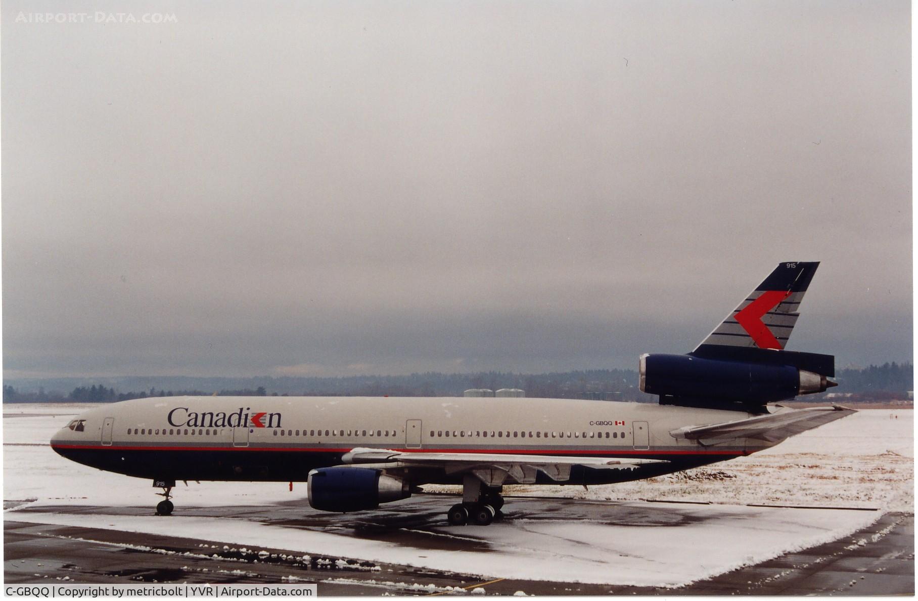 C-GBQQ, 1975 McDonnell Douglas DC-10-30 C/N 46916, Waiting for a tow to the ramp