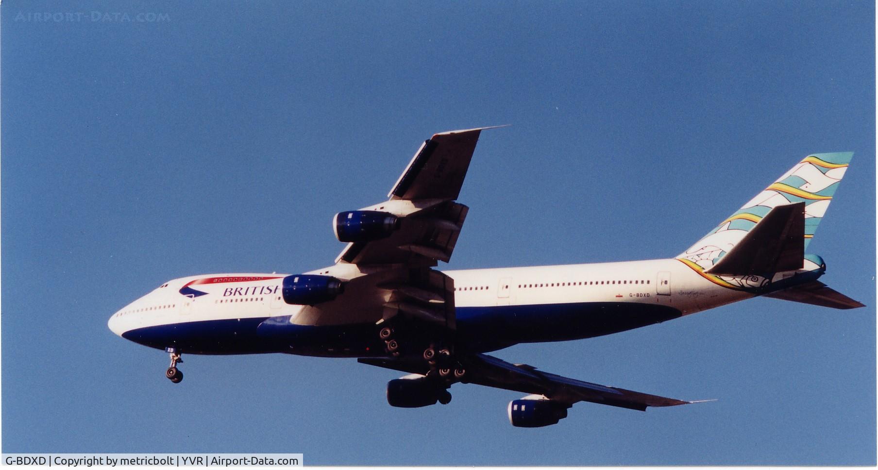 G-BDXD, 1977 Boeing 747-236B C/N 21241, British Airways ethnic livery Blue Poole Pottery Design,England