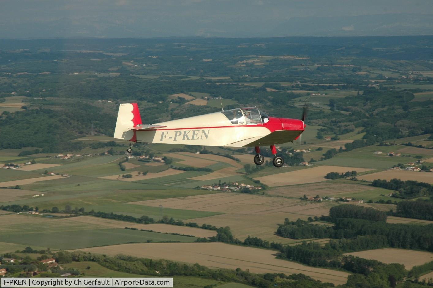 F-PKEN, Jodel D-119 C/N 1551, F-PKEN flight over LYON (France)