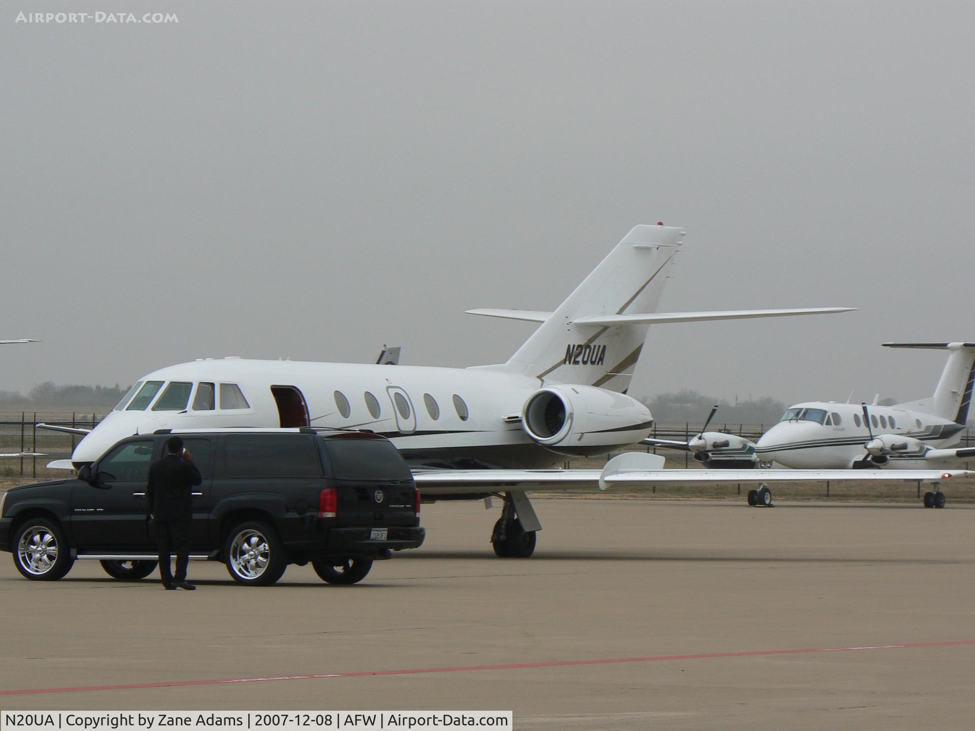 N20UA, 1967 Dassault Falcon (Mystere) 20C-5 C/N 91, On the ramp at Alliance Ft. Worth