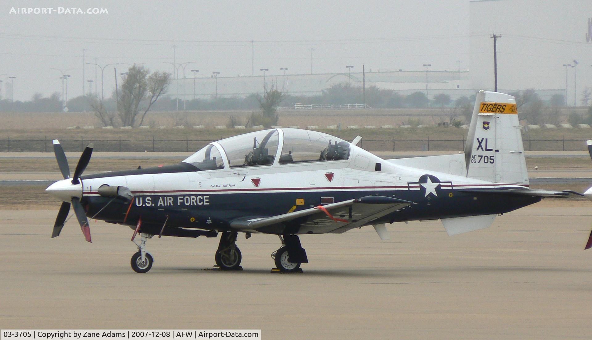 03-3705, 2003 Raytheon T-6A Texan II C/N PT-251, On the ramp at Alliance Ft. Worth