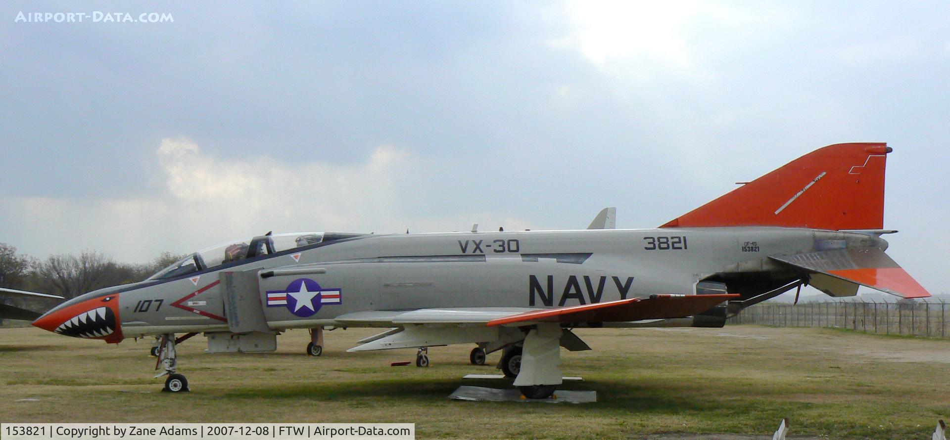 153821, McDonnell QF-4S Phantom II C/N 2135, F-4J-30-MC PhantomII at OV-10 Bronco Museum / Vintage Flying Museum, Ft. Worth, TX this aricraft ended it's service as QF-4S Drone at Point Mugu, CA. It survived the missle range and now is on display.