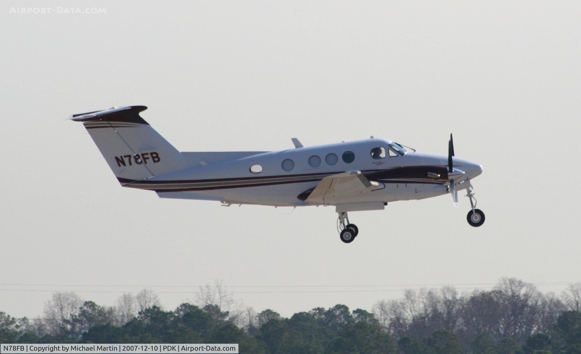 N78FB, 1985 Beech F90 King Air C/N LA-231, Departing PDK enroute to OPF