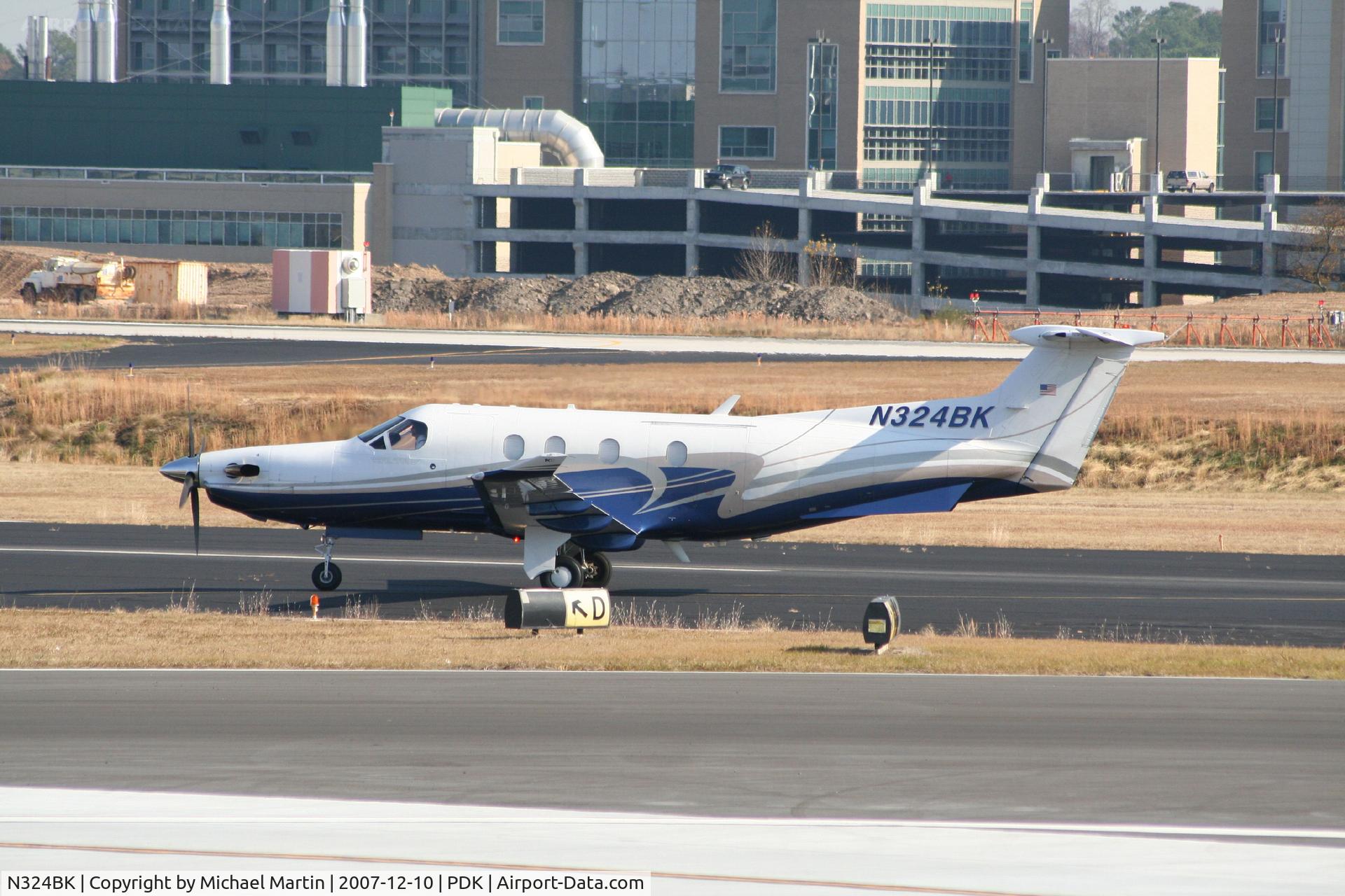N324BK, 2008 Pilatus PC-12/47E C/N 1021, Taxing to Epps Air Service