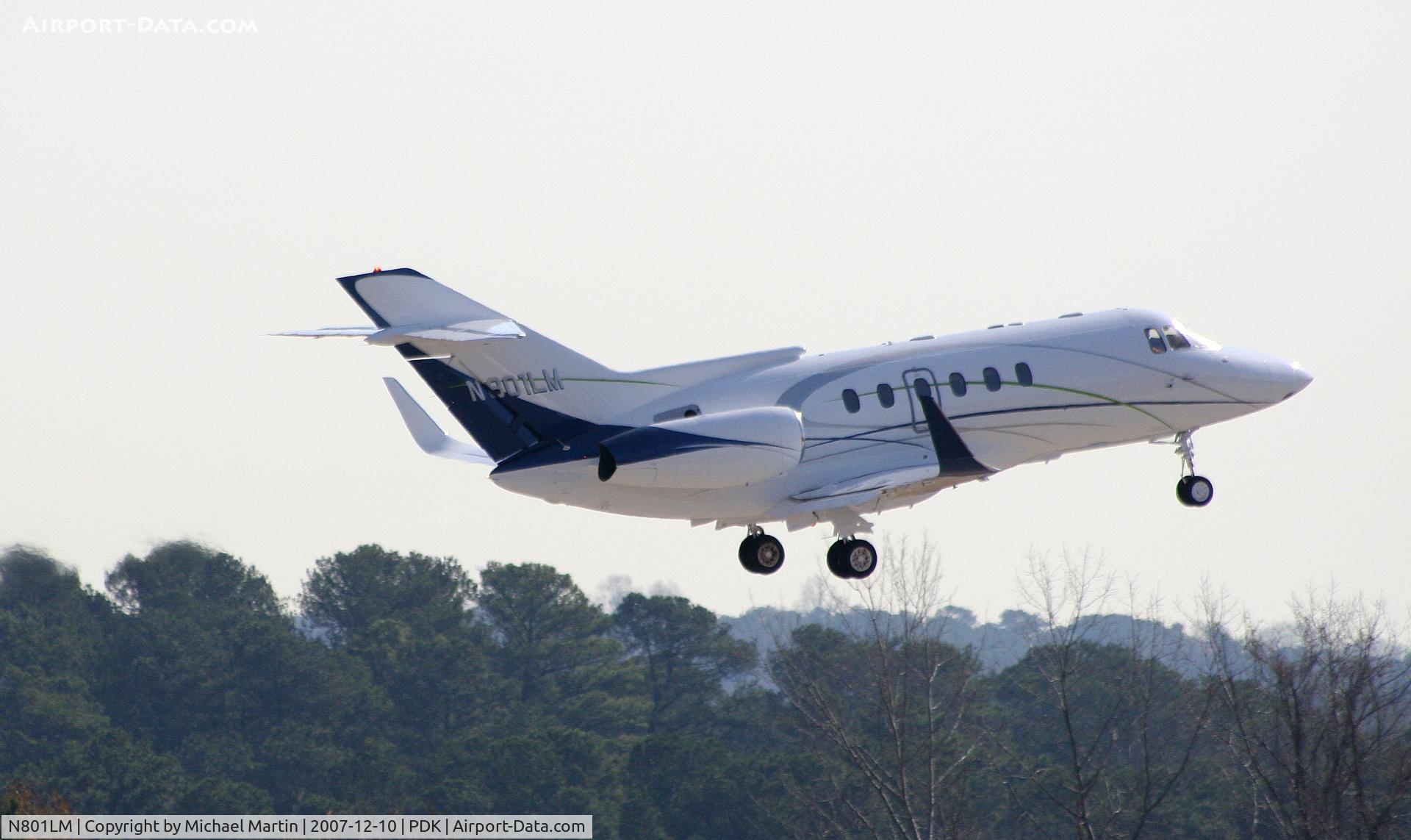 N801LM, 1988 British Aerospace BAe.125 Series 800A C/N 258111, Departing PDK enroute to VPZ