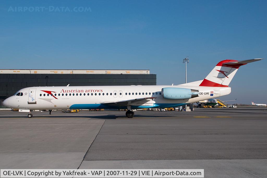 OE-LVK, 1992 Fokker 100 (F-28-0100) C/N 11397, Austrian Arrows Fokker 100