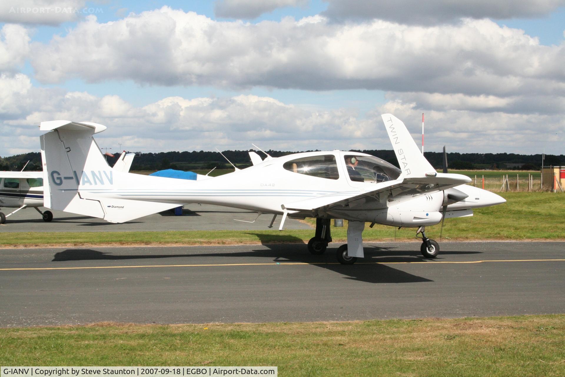 G-IANV, 2006 Diamond DA-42 Twin Star C/N 42.150, Taken at Halfpenny Green 18th September 2007