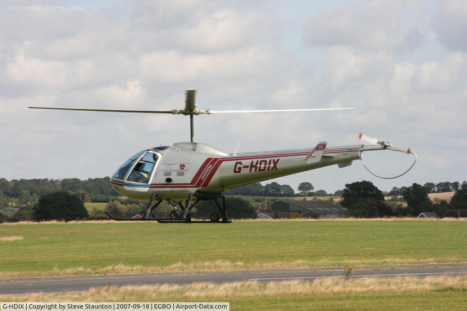G-HDIX, 1993 Enstrom 280FX Shark C/N 2076, Taken at Halfpenny Green 18th September 2007