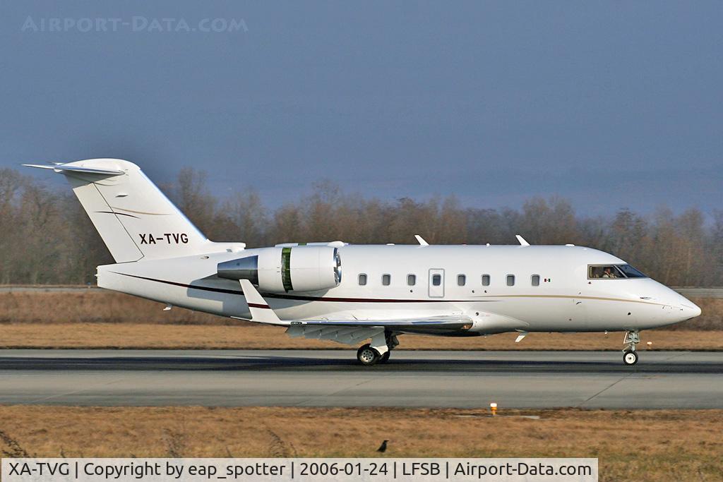 XA-TVG, 2001 Bombardier Challenger 604 (CL-600-2B16) C/N 5520, landing rwy 16
