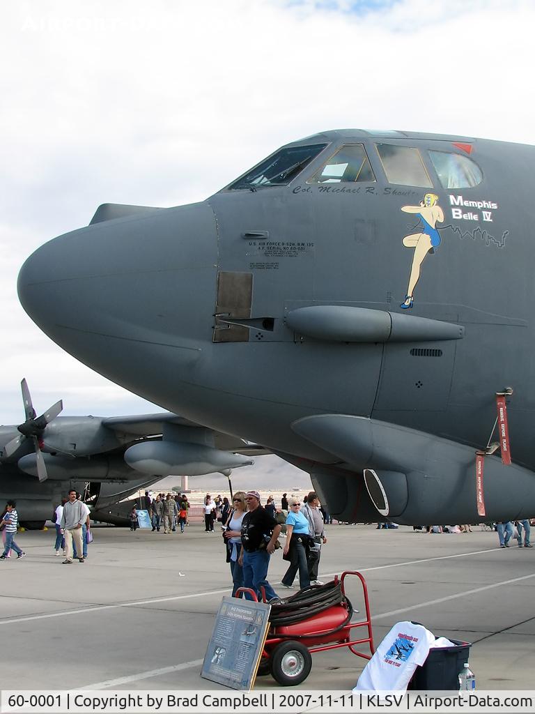 60-0001, 1960 Boeing B-52H Stratofortress C/N 464366, USA - Air Force / Boeing B-52H-135-BW Stratofortress - 20th Bomber Squadron Barksdale AFB, Louisiana. 'Memphis Belle IV'