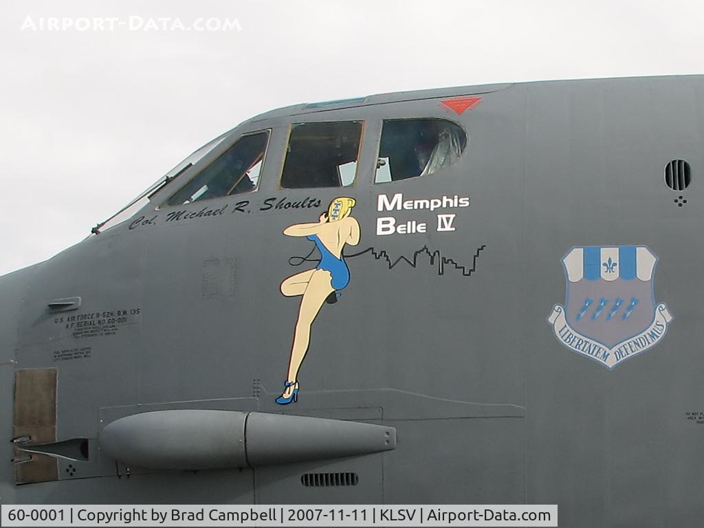 60-0001, 1960 Boeing B-52H Stratofortress C/N 464366, USA - Air Force / Boeing B-52H-135-BW Stratofortress - 20th Bomber Squadron Barksdale AFB, Louisiana. 'Memphis Belle IV'