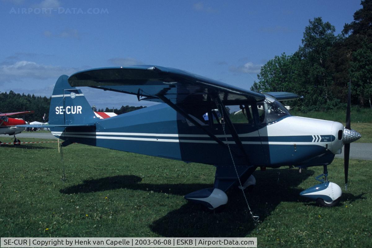 SE-CUR, 1960 Piper PA-22 Tri-Pacer 150 C/N 22-7453-1076, Tri-Pacer during Swedish EAA fly-in at Barkarby, Stockholm