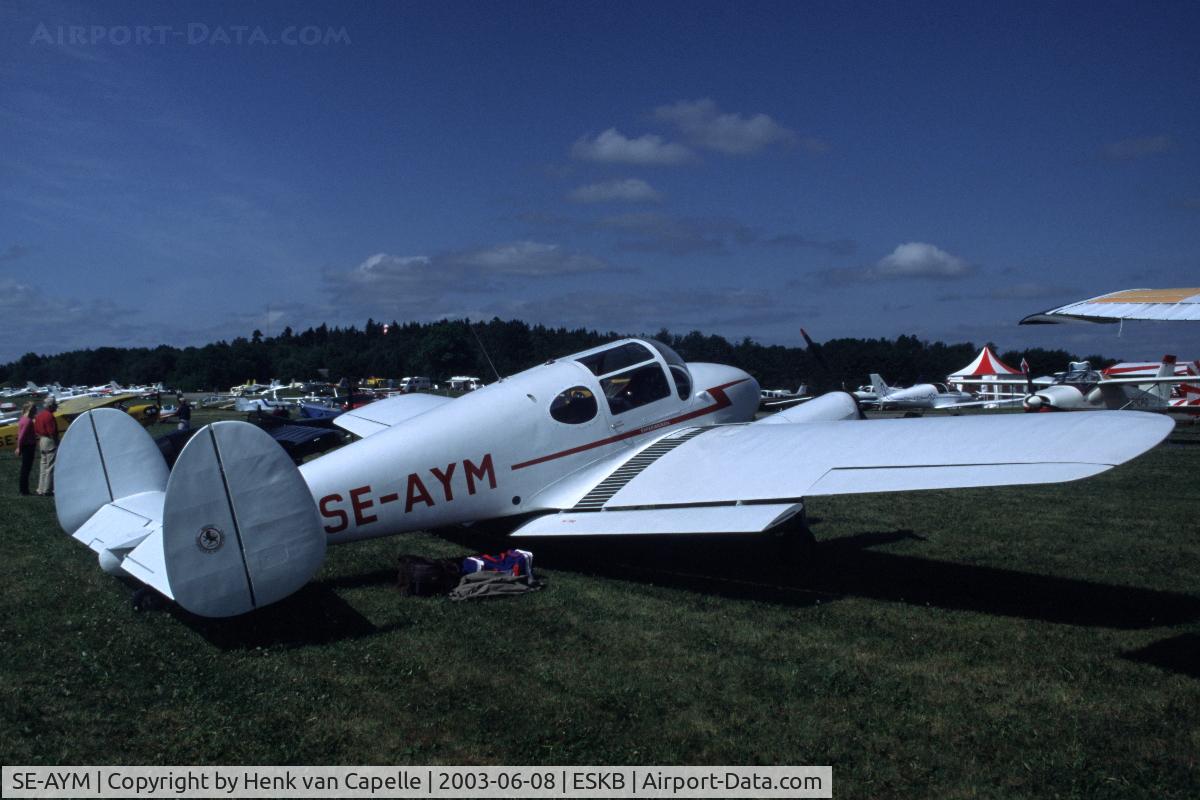 SE-AYM, 1947 Miles M65 Gemini C/N 6296-707, Miles Gemini during Swedish EAA fly-in at Barkarby, Stockholm