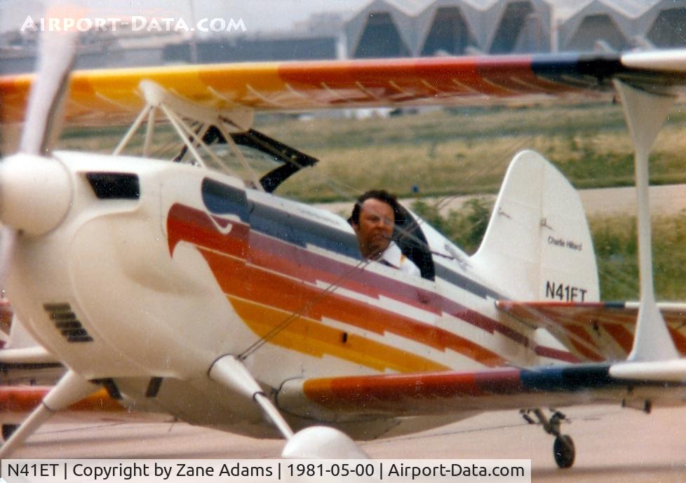 N41ET, 1979 Christen Eagle 1 C/N 0002 (N41ET), Charlie Hillard in his Christian Eagle at Dallas Naval Air Station - May 1981