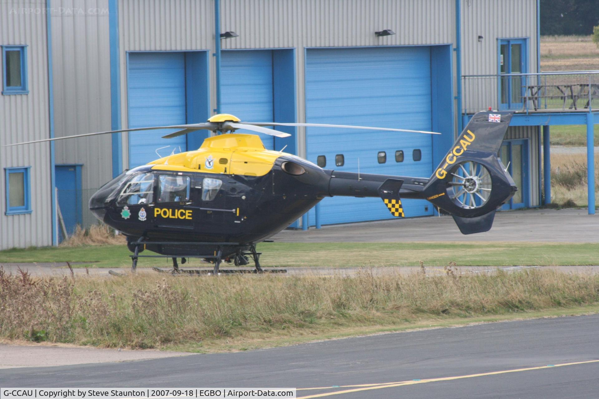G-CCAU, 1997 Eurocopter EC-135T-1 C/N 0040, Taken at Halfpenny Green 18th September 2007