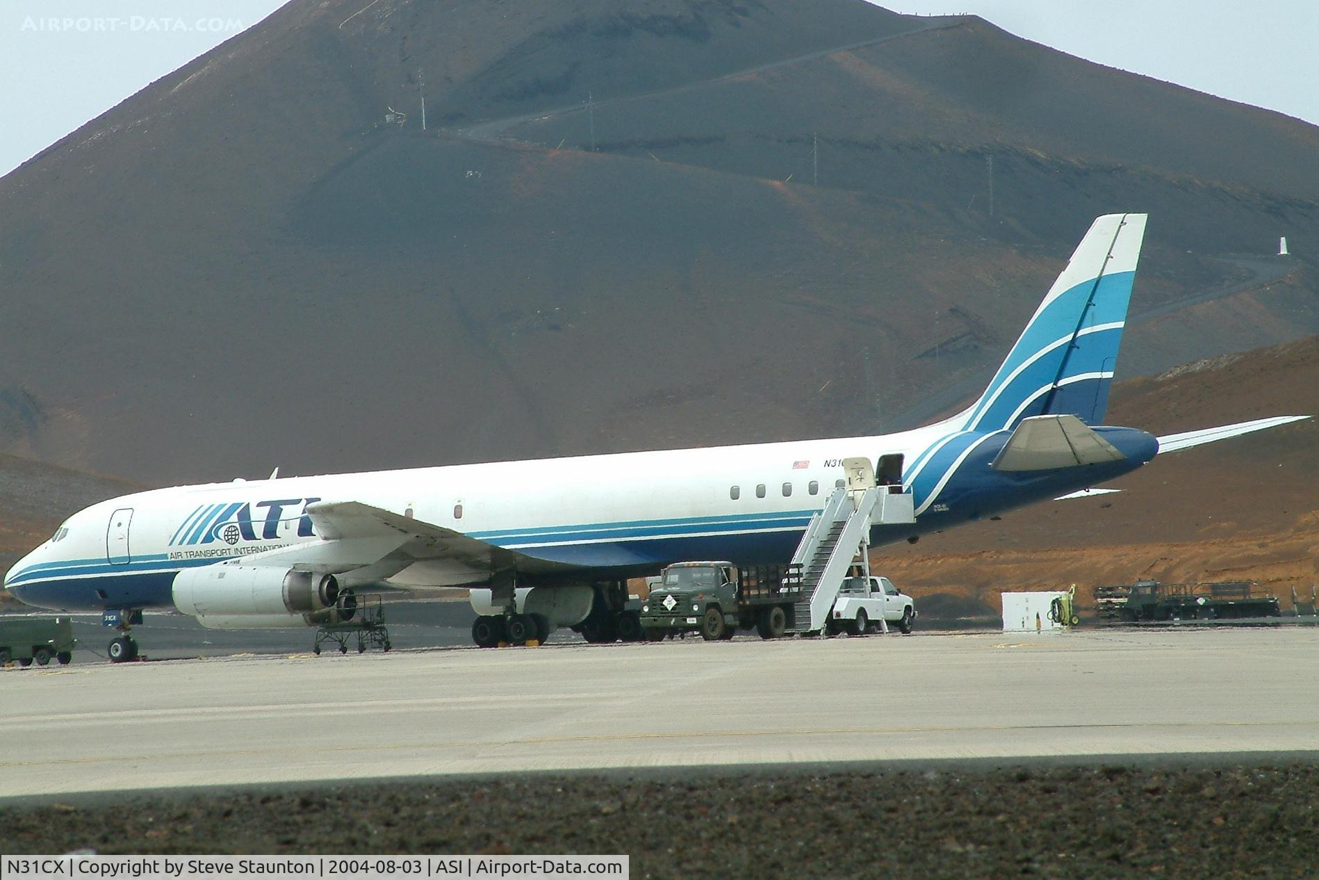 N31CX, 1967 Douglas DC-8-62CF C/N 45911, Taken on Ascension Island 3rd August 2004