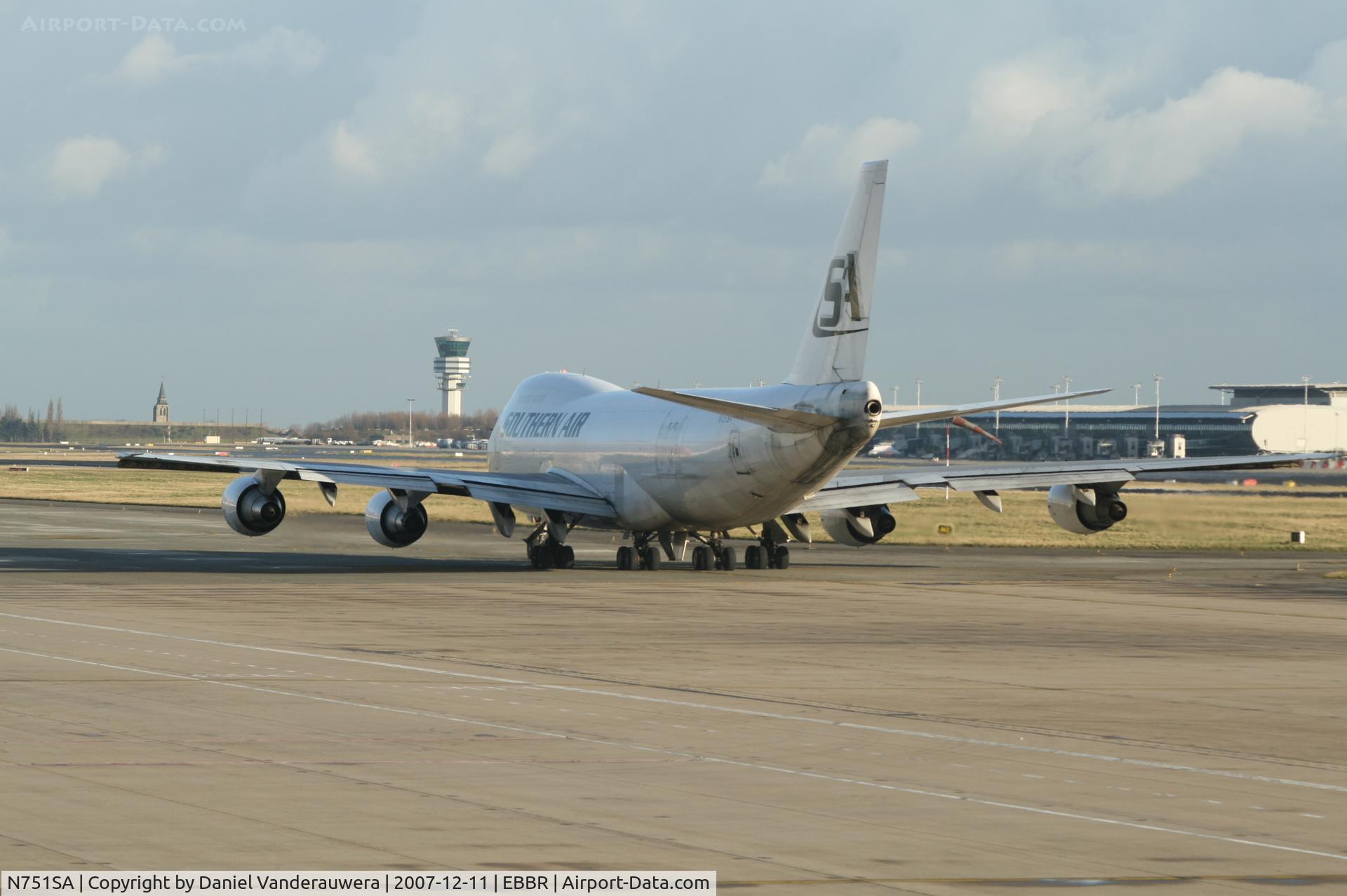 N751SA, 1981 Boeing 747-228F C/N 22678, taxiing to take off on rwy 25R