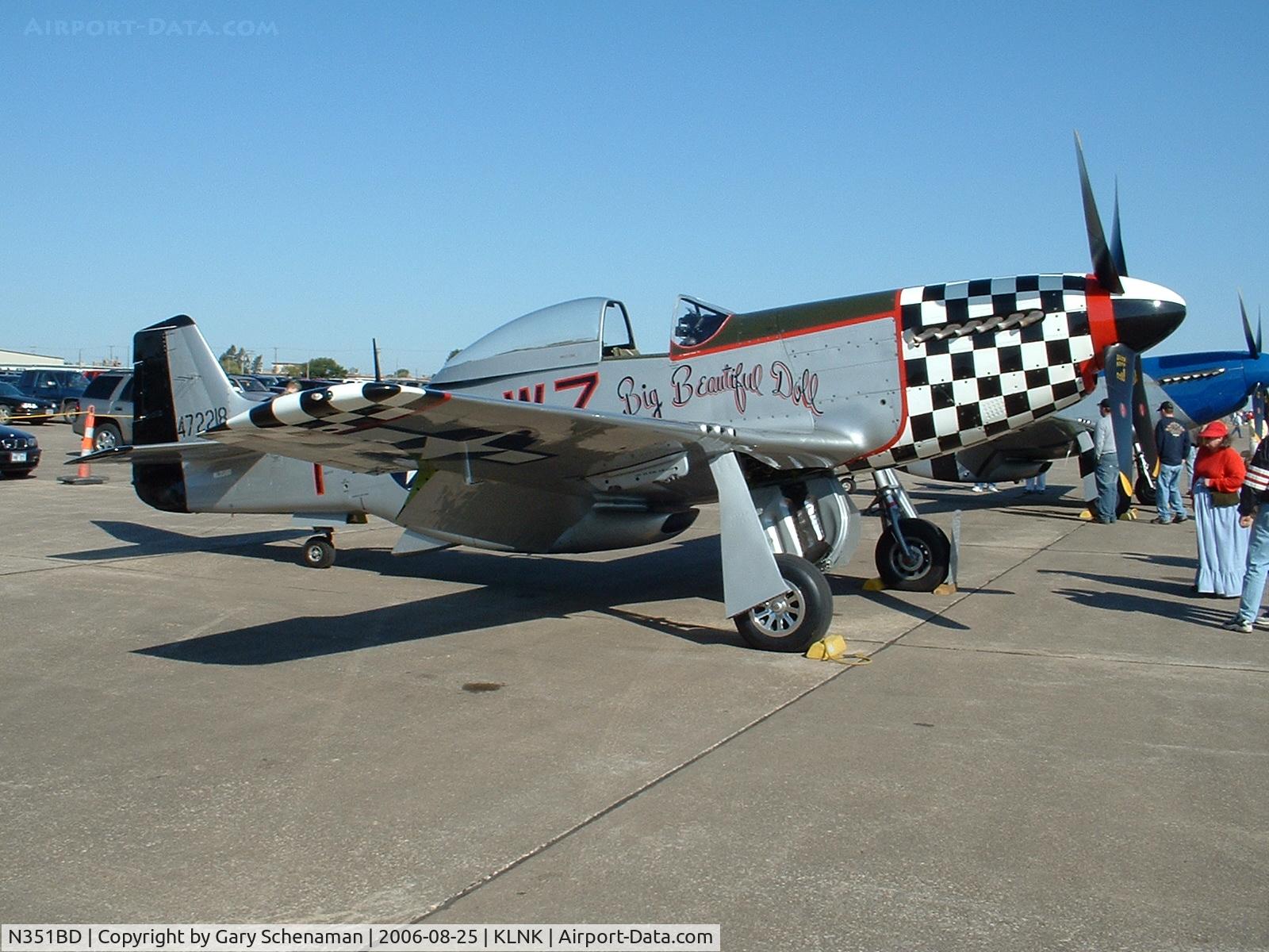 N351BD, 1944 North American F-51D Mustang C/N 44-85634, BBD @ LNK airshow