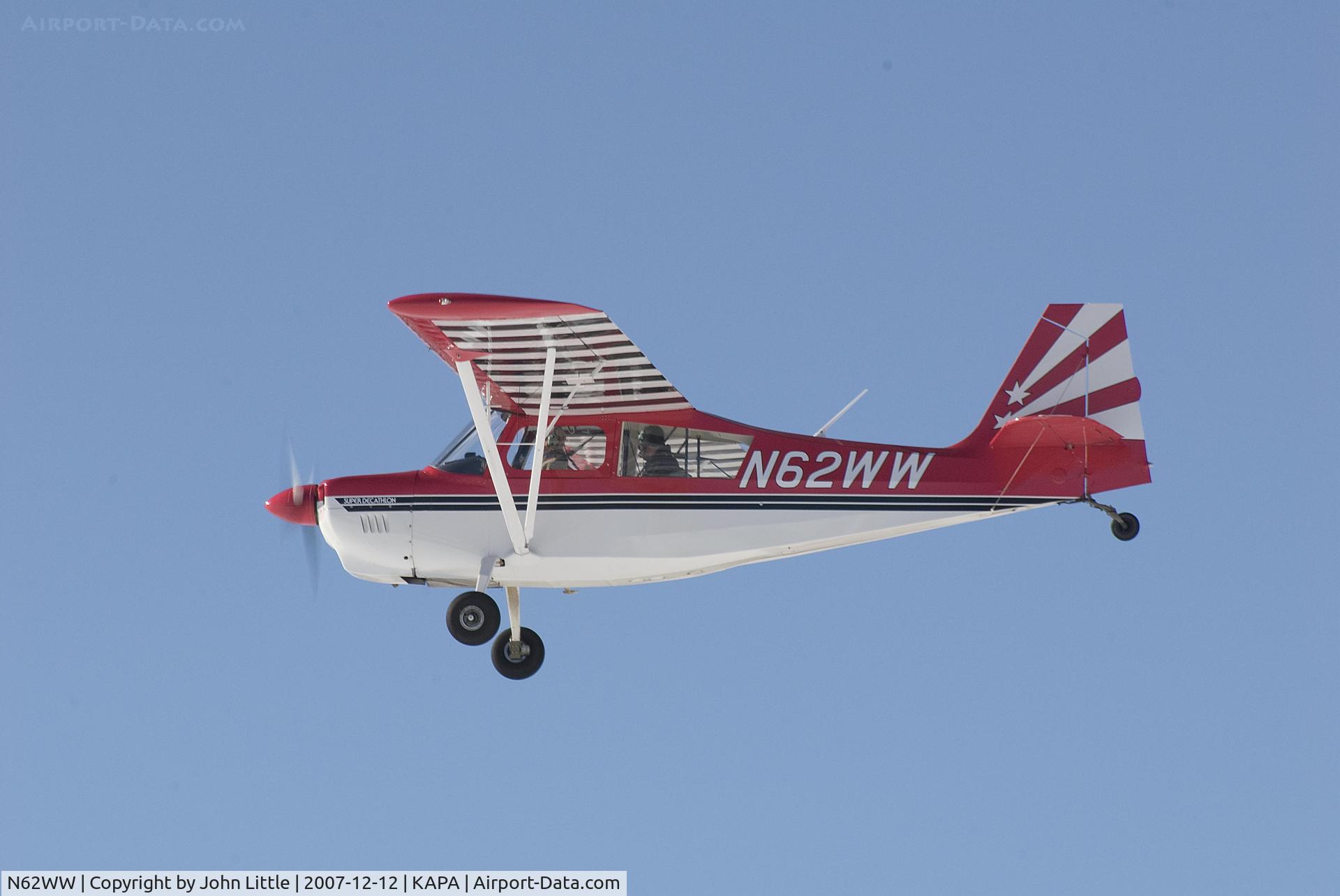 N62WW, 2004 American Champion 8KCAB Decathlon C/N 940-2003, Over the numbers to 17L