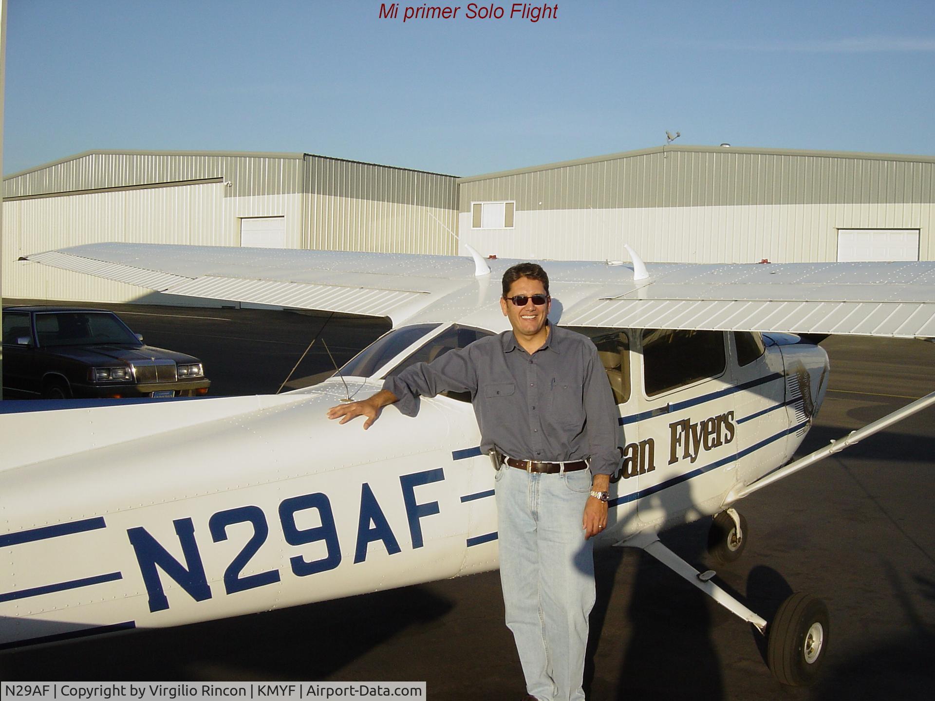 N29AF, 1998 Cessna 172R C/N 17280456, My first solo fligth from Montgomery to French Valley