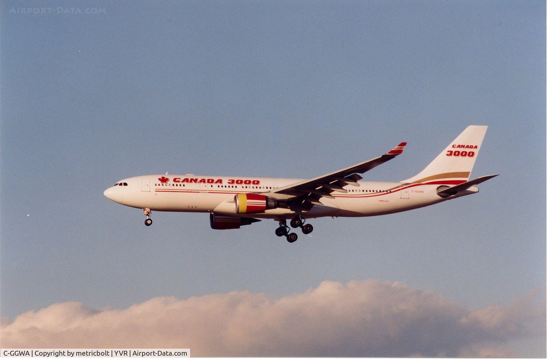 C-GGWA, 1997 Airbus A330-202 C/N 205, Taken at YVR,Feb.2001