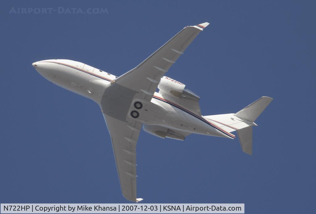 N722HP, 1986 Canadair Challenger 601 (CL-600-2A12) C/N 3054, Canadair CL-600 climbing the blue sky.