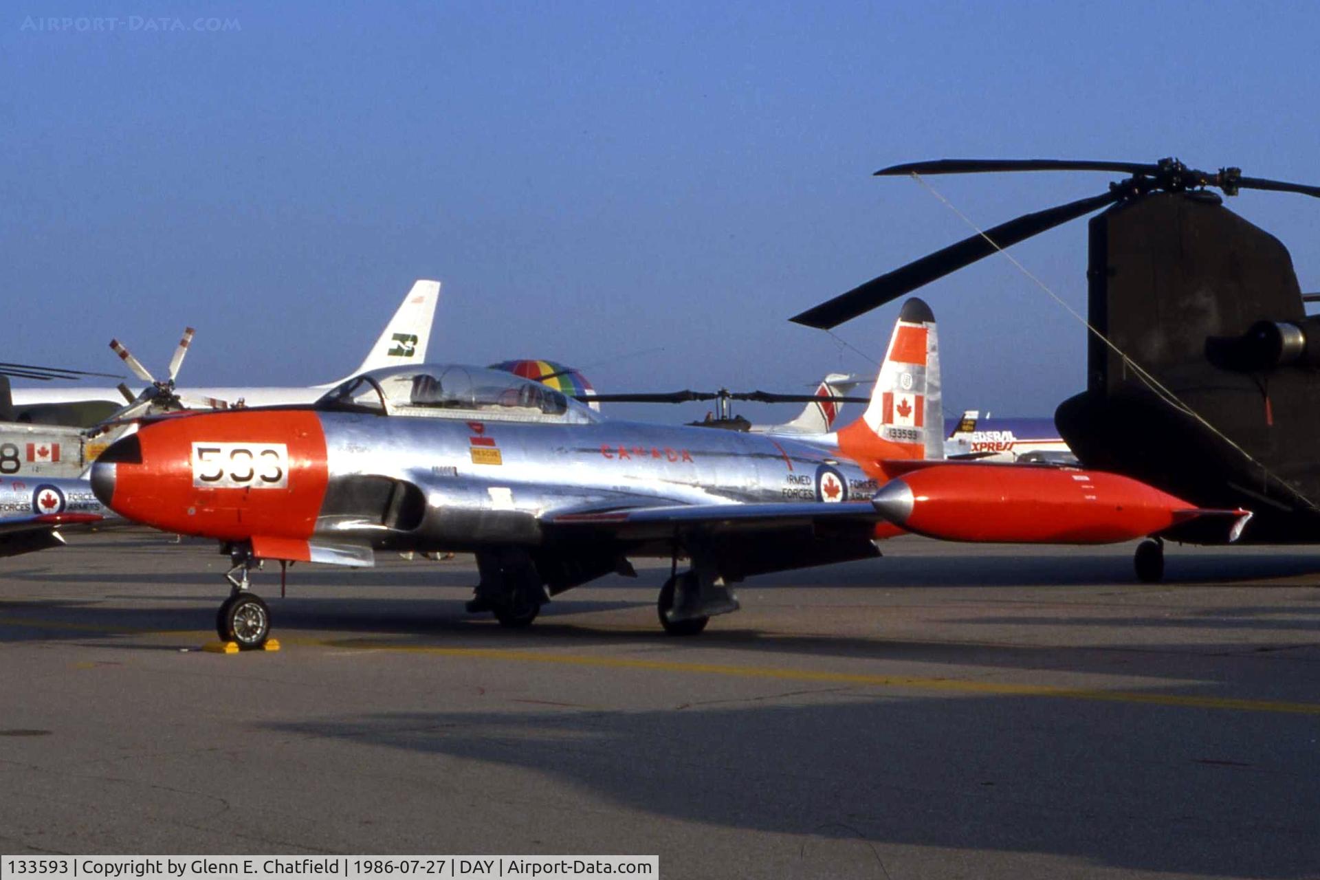 133593, 1970 Canadair CT-133 Silver Star C/N T33-593, Candian CT-133 at the Dayton Air Show
