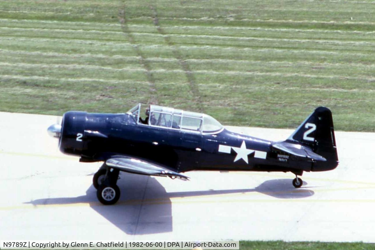 N9789Z, North American Harvard II C/N AJ731, Harvard Mk.2 AJ731, ex-AT-6C, Taxiing by the control tower