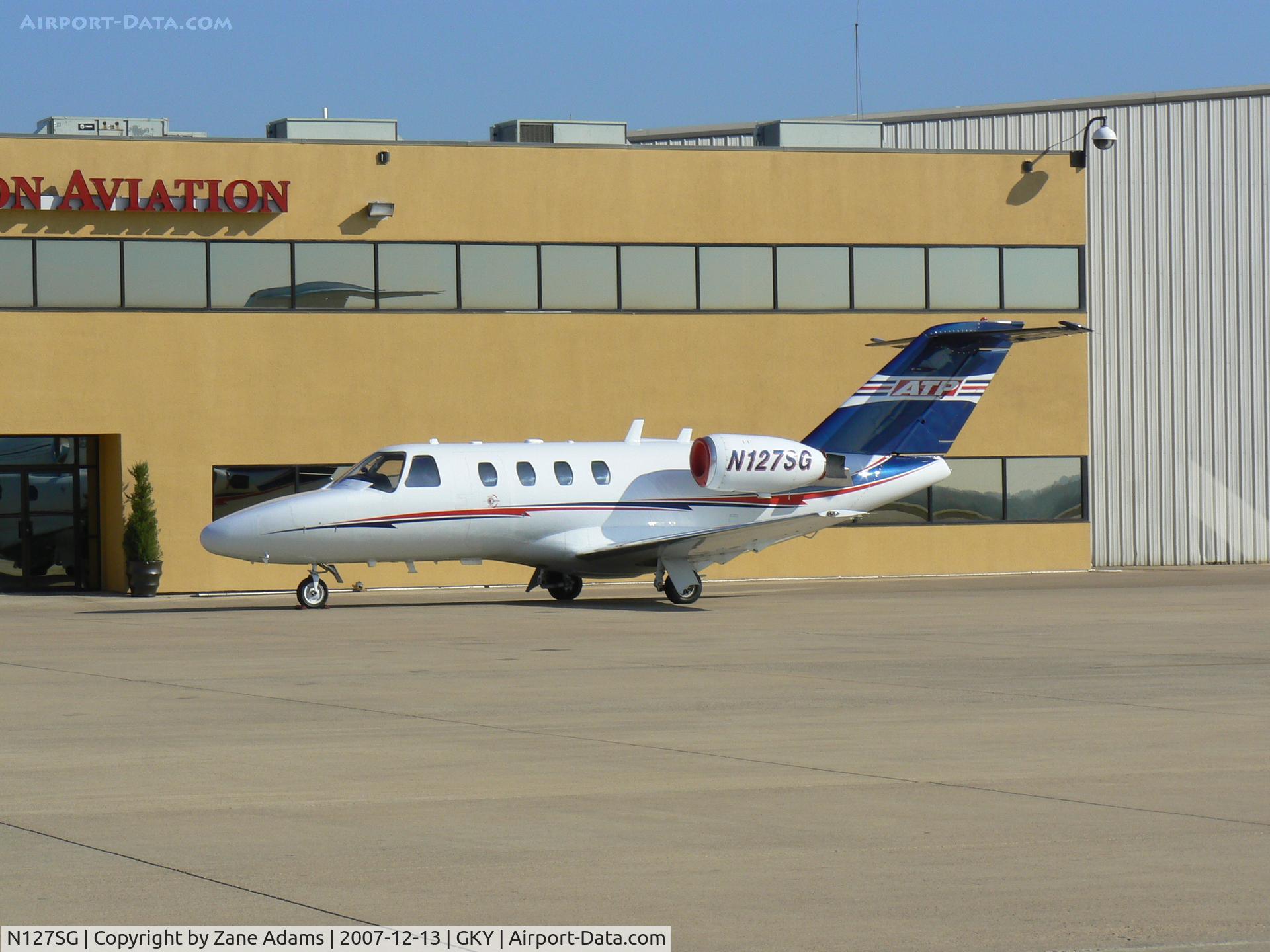 N127SG, 1993 Cessna 525 CitationJet C/N 525-0046, On the ramp at Arlington Municipal - ATP