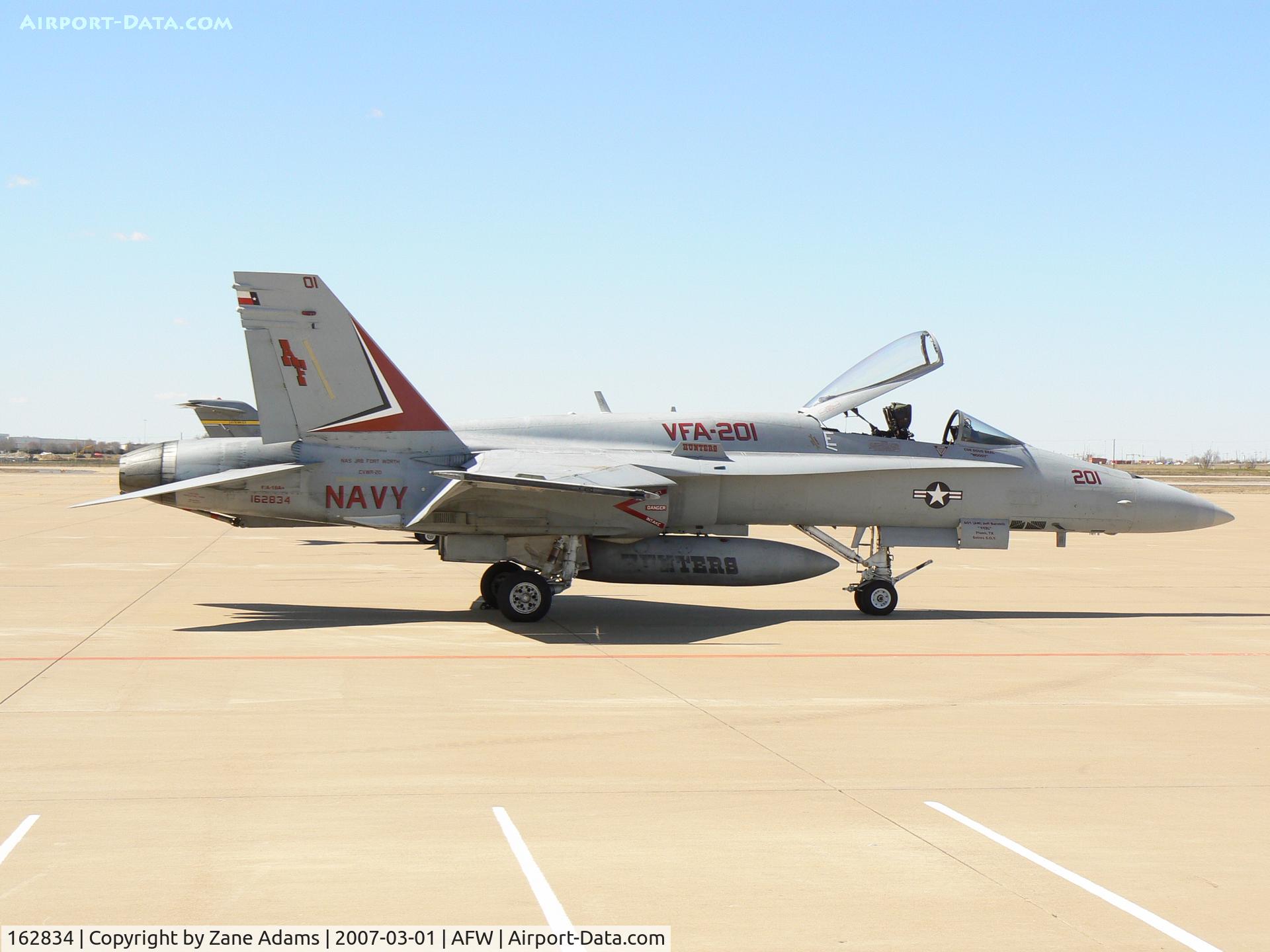 162834, McDonnell Douglas F/A-18A Hornet C/N 0351, On the ramp at Alliance Ft. Worth